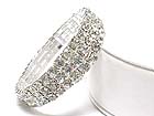 GRADATION RHINESTONE 3 LINE STRETCH BRACELET