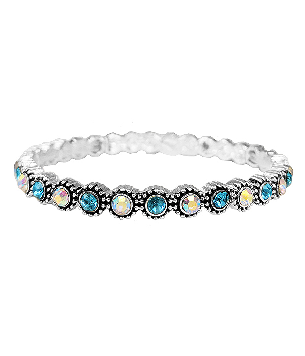 Crystal stud stretch bracelet