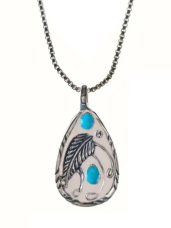 Turquoise teardrop necklace