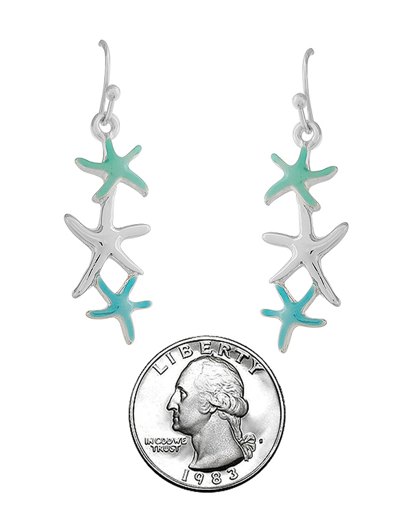 Sealife theme epoxy earring - starfish