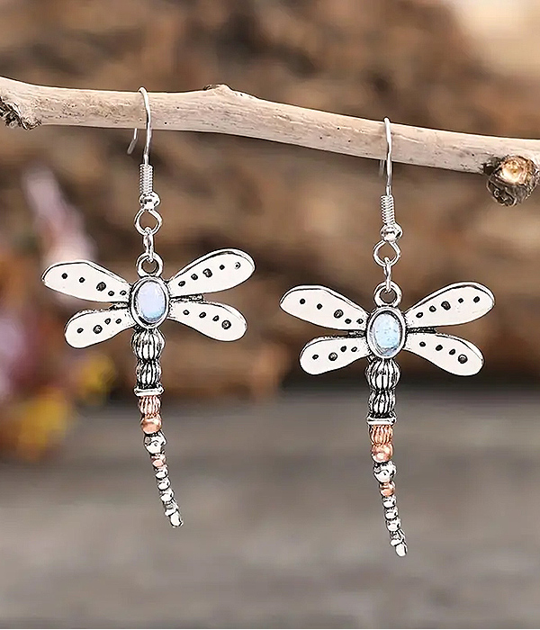 Vintage dragonfly earring