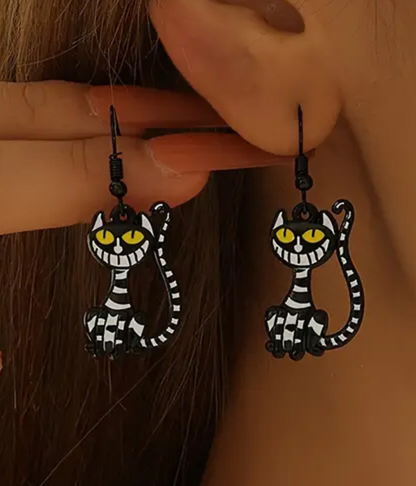 Acrylic cat earring