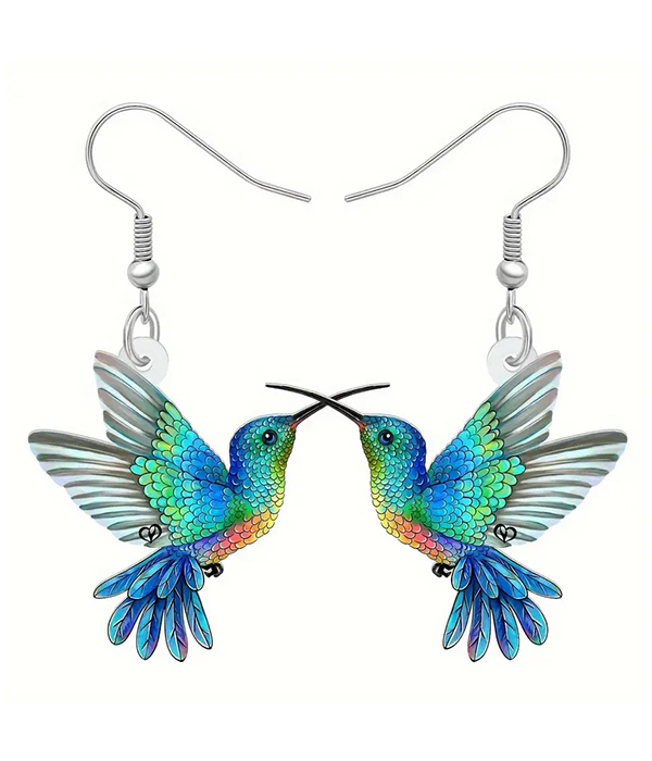 Acrylic hummingbird earring