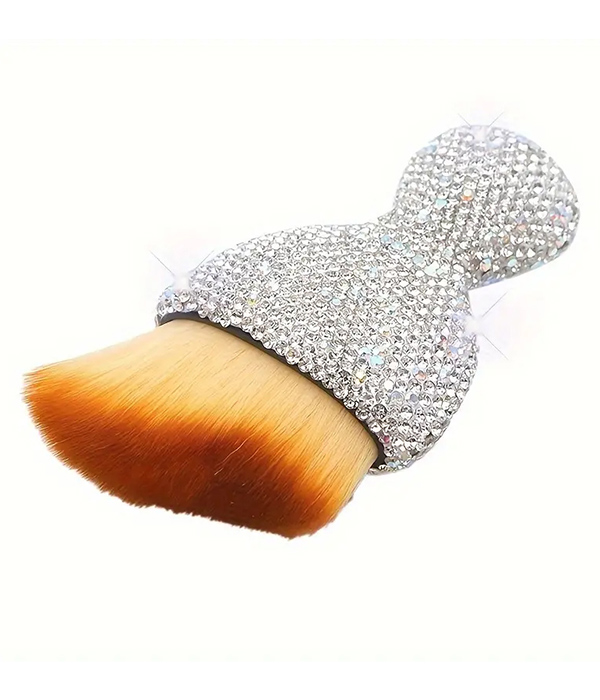 Rhinestone interior gap dust removal brush