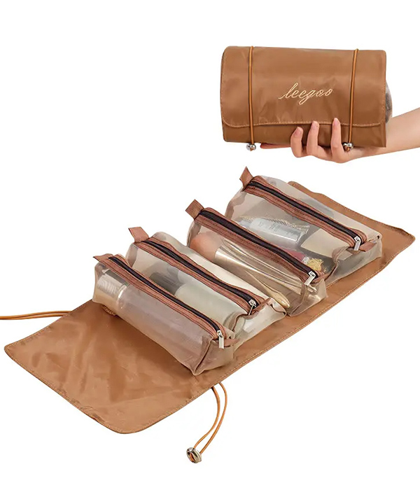 Travel cosmetic makeup bag - 4 in 1 organizer