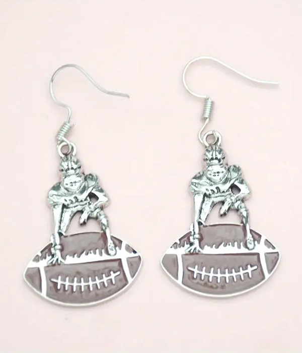 Sport theme earring - football