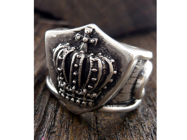 Mens stainless steel ring - crown