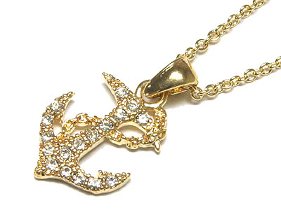 Crystal anchor necklace