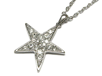 Crystal star necklace