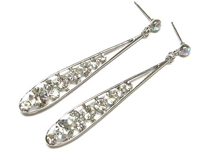 Crystal linear drop earring