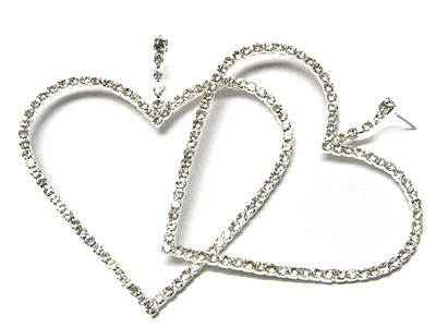 Crystal heart earring