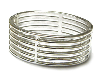 Multi line bangle bracelet