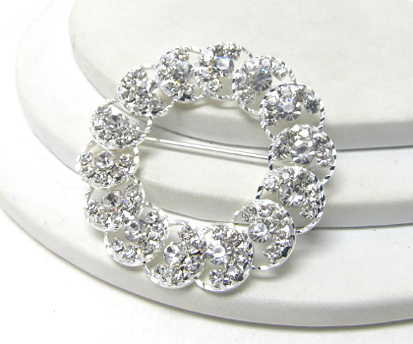 Crystal bouquet pin or brooch