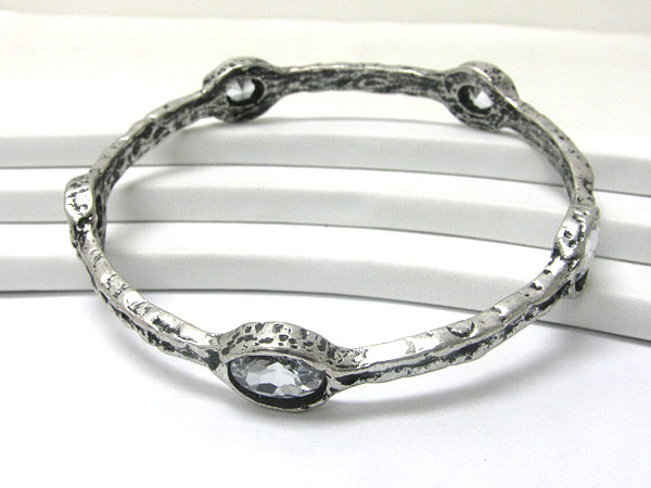 Burnish metal stretch bracelet