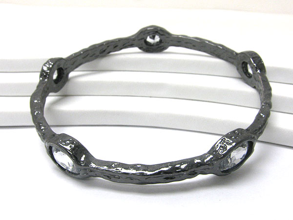 Burnish metal stretch bracelet