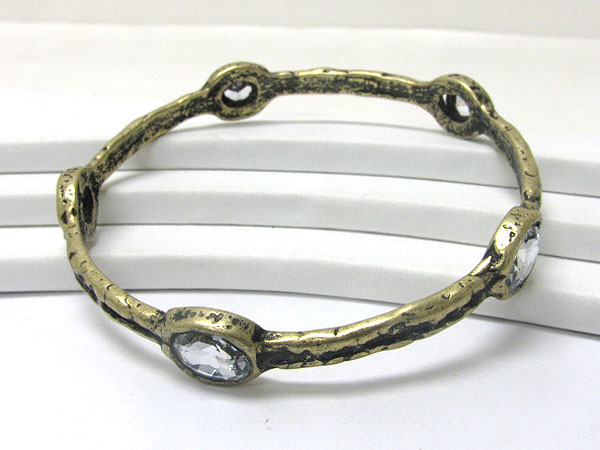 Burnish metal stretch bracelet