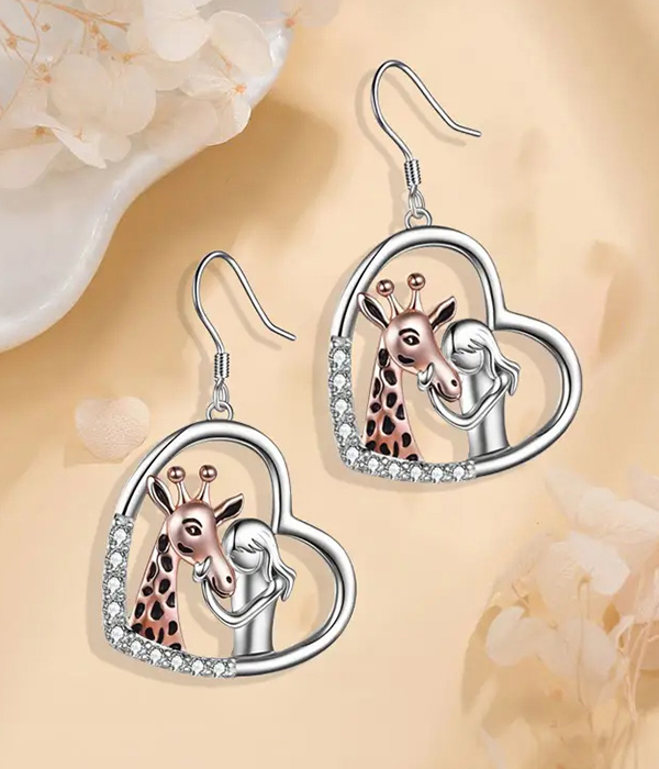 Zoo theme giraffe earring