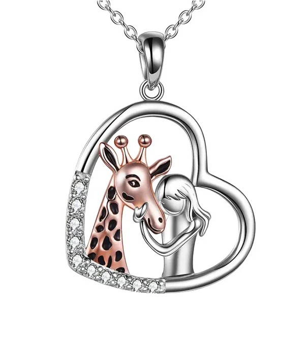 Zoo theme giraffe necklace