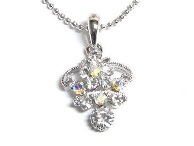 Made in korea whitegold plating crystal beetle necklace - made in korea