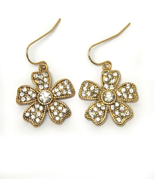 Crystal flower earring