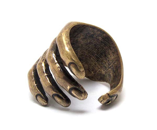 Metal scratch hand ring 