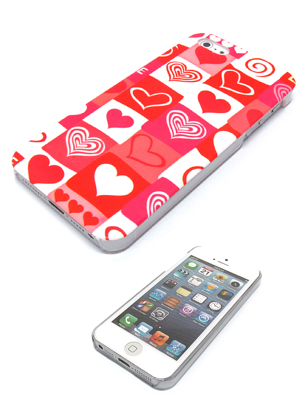 Heart theme on hard case for cell phone case - hard case for iphone 5