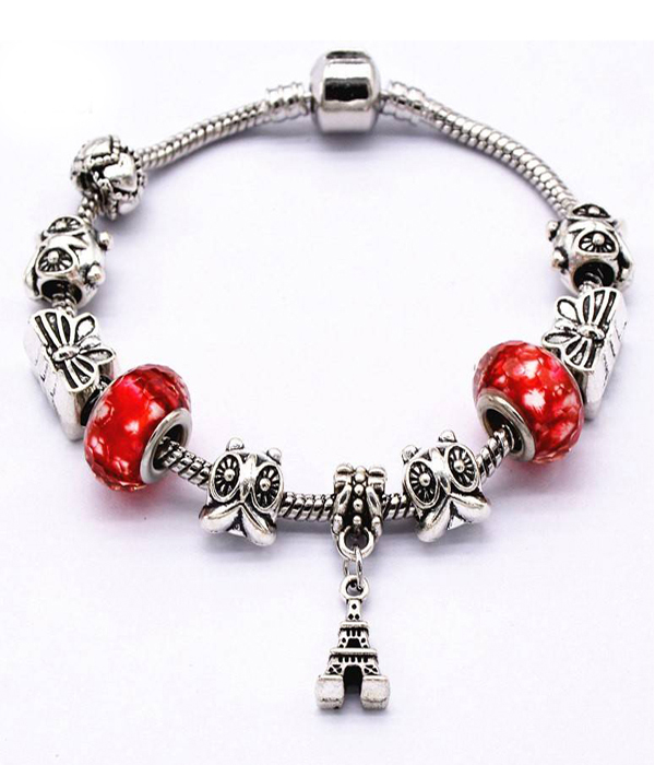 Pandora style interchnageable european charm bracelet - eifel tower?