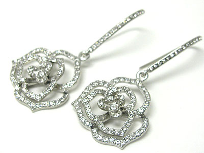 Boutique quality austrian crystal flower earring