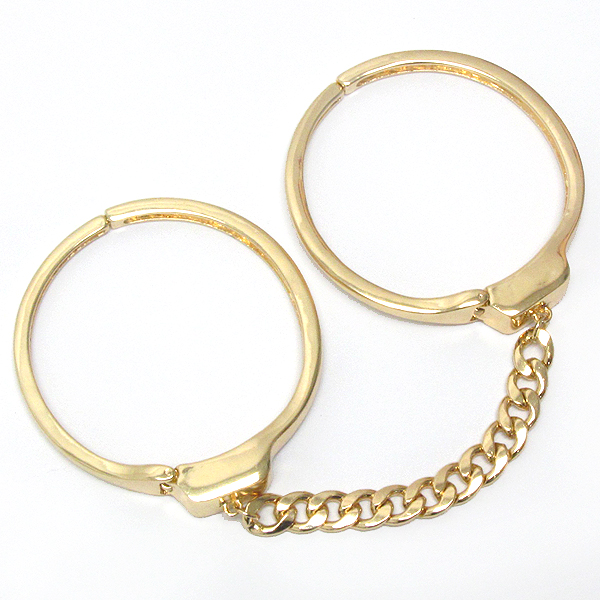 Handcuff hinge bangle bracelet