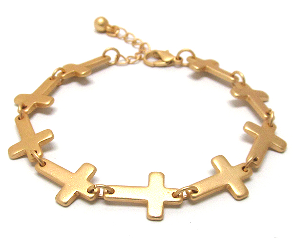 Muti metal cross chain barcelet