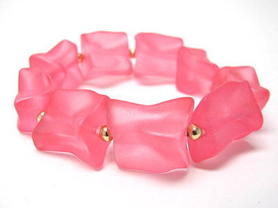 Acrylic ice cube nugget stretch bracelet