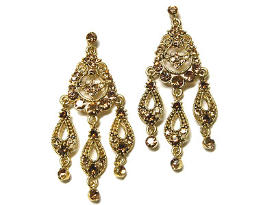 Boutique style genuine austrian crystal chandelier earring