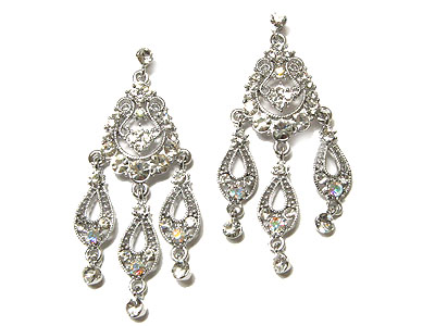 Boutique style genuine austrian crystal chandelier earring