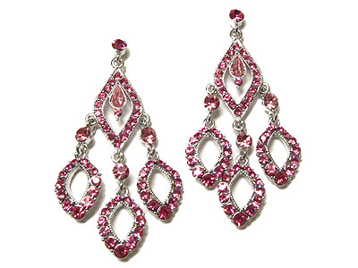 Boutique style genuine austrian boat crystal chandelier earring