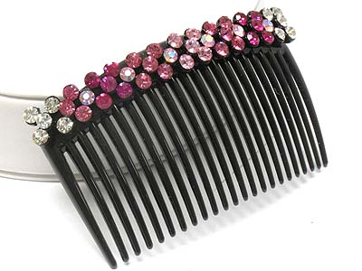 Crystal flower pattern deco hair comb