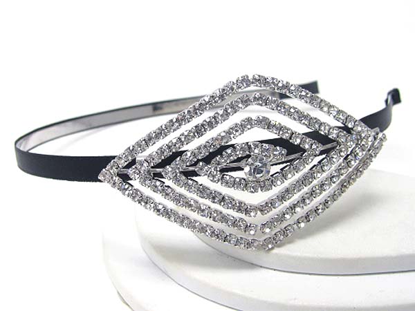 Rhinestone diamond swirl accent headband