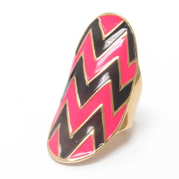 Epoxy chevron oval stretch ring