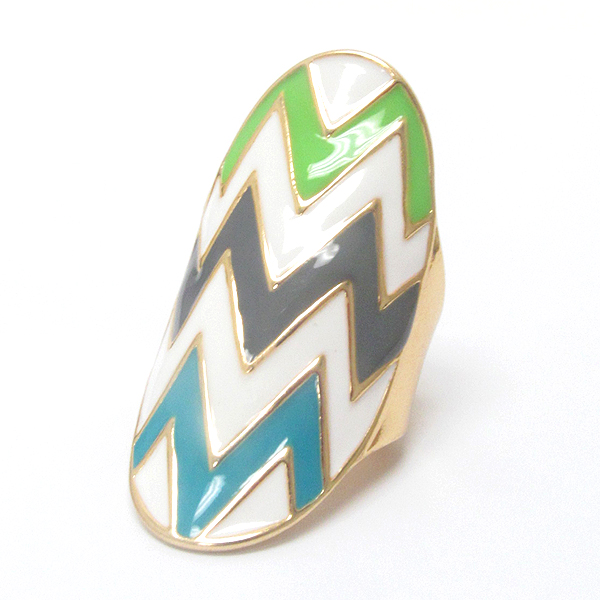 Epoxy chevron oval stretch ring