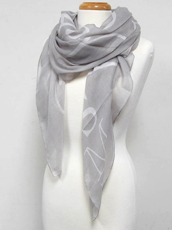 Alphabet letter mix polyester scarf