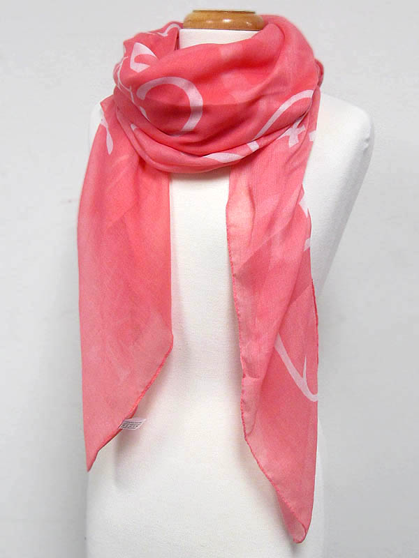 Alphabet letter mix polyester scarf