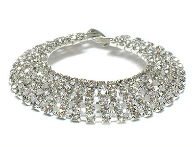 5 row rhinestone bracelet