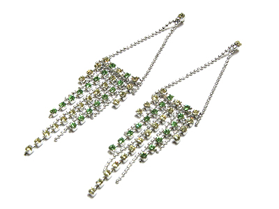 Muti line drop crystal earring