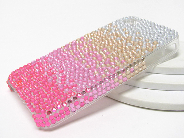 Graidient pattern glittering cellphone case - hard case for iphone 4 or 4s