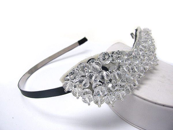 Glass beads deco headband