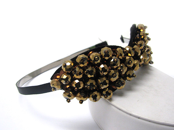 Glass beads deco headband