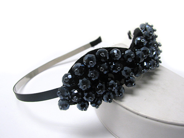 Glass beads deco headband