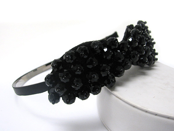 Glass beads deco headband