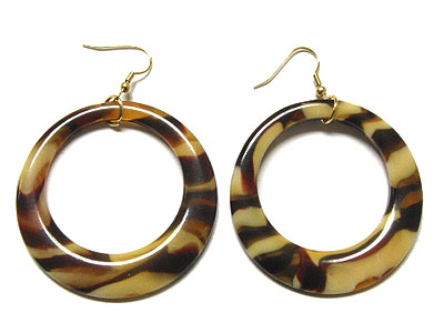 Animal skin pattern acryl hoop earring - hoops