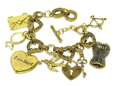 Multi wedding and lover them toggle bracelet