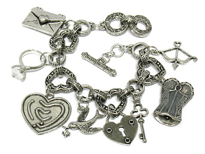 Multi wedding and lover them toggle bracelet